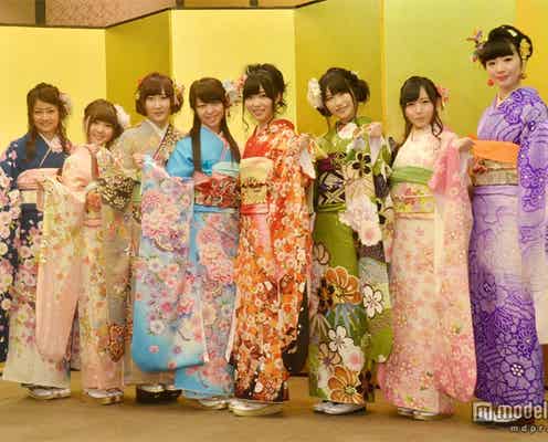 <写真特集>AKB48グループ新成人、色とりどりの振袖姿をお披露目