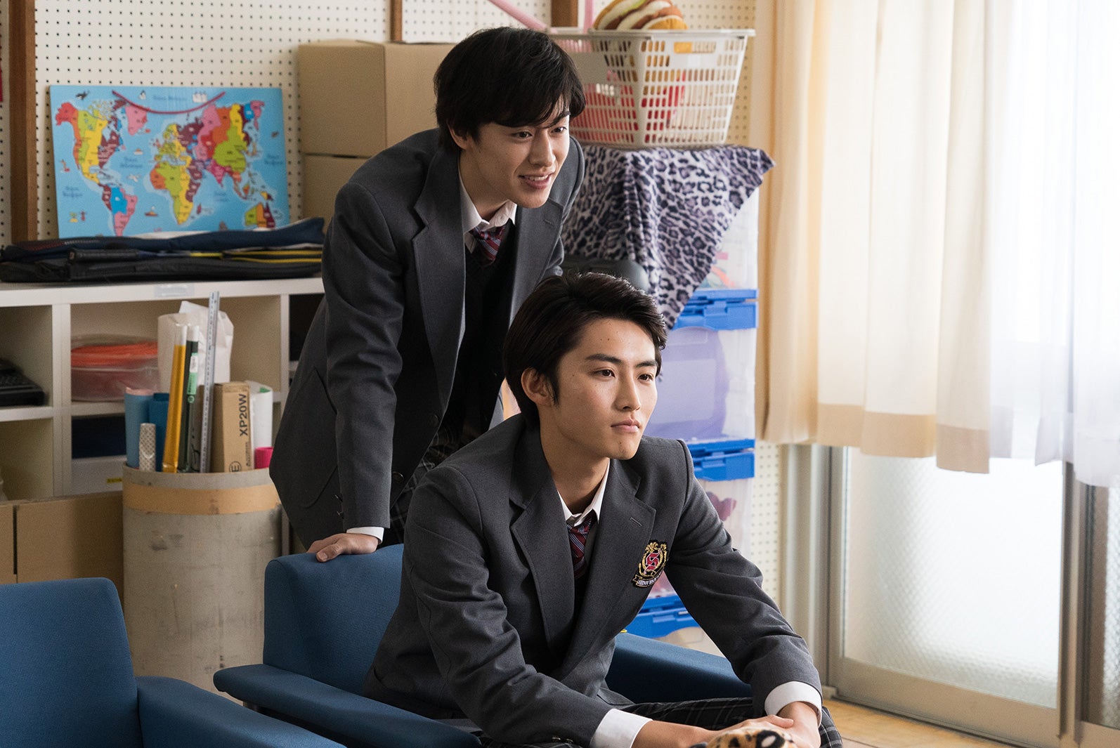 富田健太郎、岐洲匠／「僕の初恋をキミに捧ぐ」第2話より（C）テレビ朝日