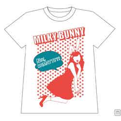 来場者全員プレゼントされる「Milky Bunny×スピンズ」のコラボTシャツ