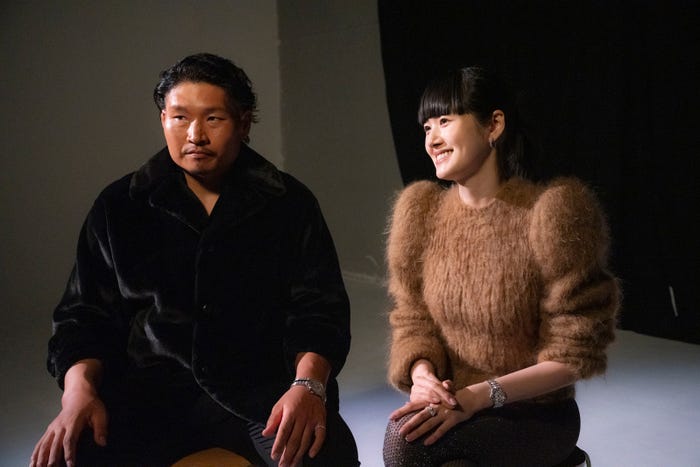 稲垣啓太選手、新井貴子(提供写真)