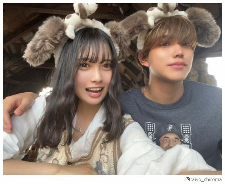 「今日好き」“るるたい”カップル、お揃いカチューシャでユニバデート満喫「可愛すぎる」「大好き」の声