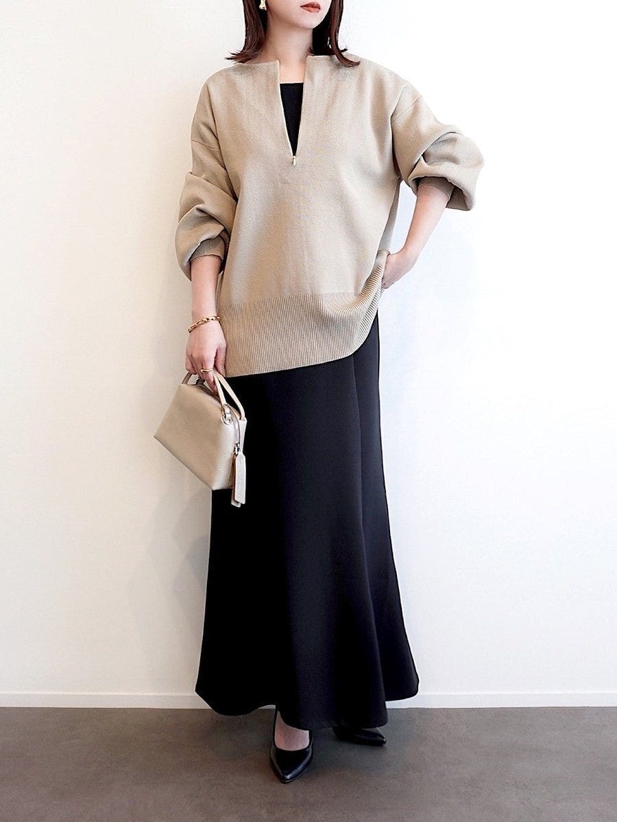 黒ワンピースコーデ2