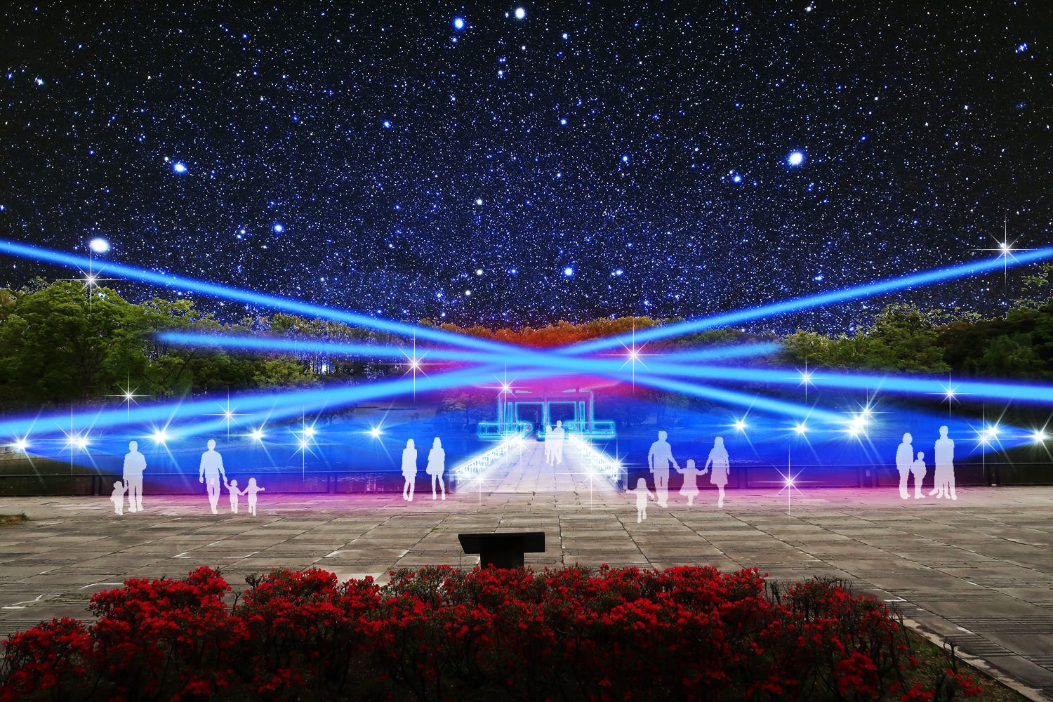 大阪で幻想的なイルミネーション「イルミナイト万博2022」夏グルメを満喫“アジアン屋台”も同時開催