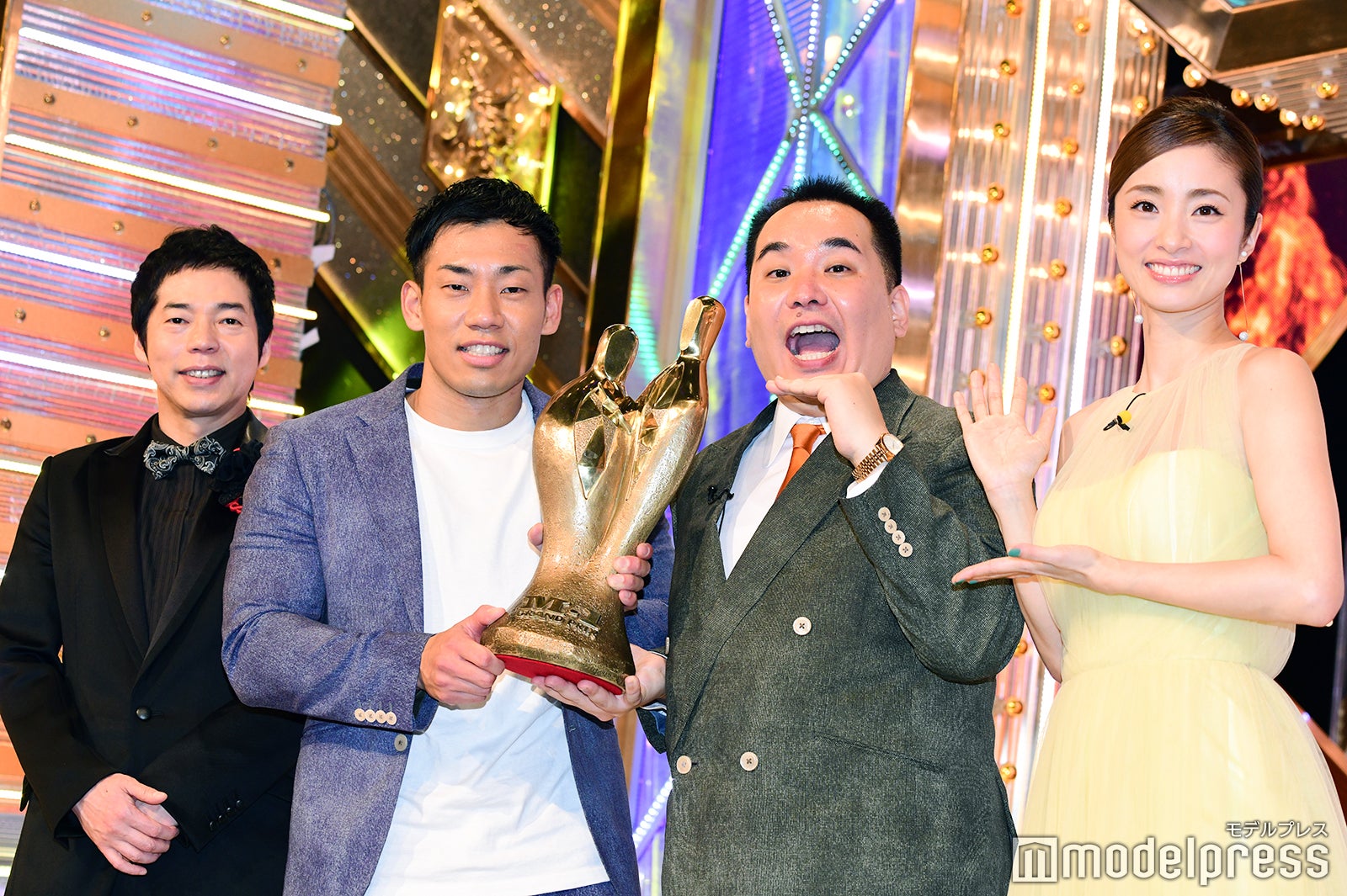 今田耕司、ミルクボーイ（駒場孝、内海崇）、上戸彩 （C）モデルプレス