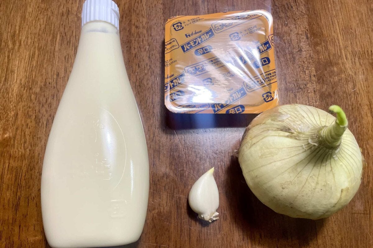 新玉ねぎのカレー炒め