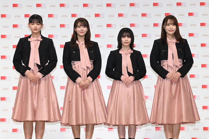 櫻坂46(左から)山崎天、田村保乃、森田ひかる、菅井友香(C)NHK
