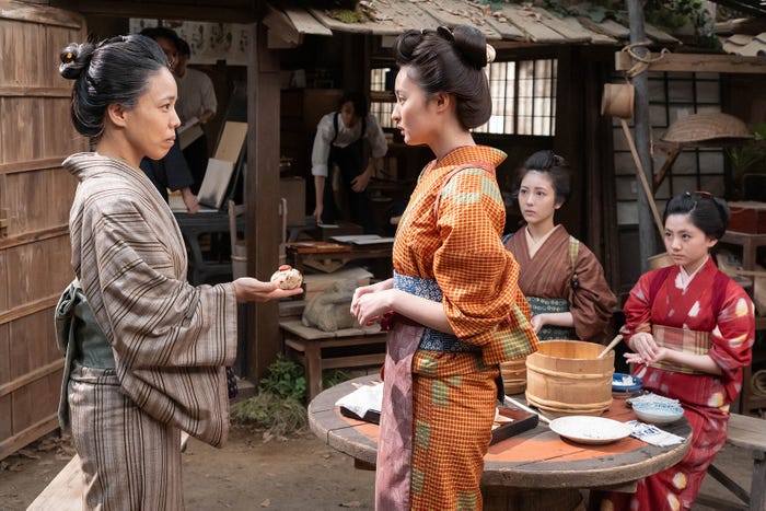 安藤玉恵、遠藤さくら、浜辺美波、横山芽生「らんまん」第121話(C)NHK