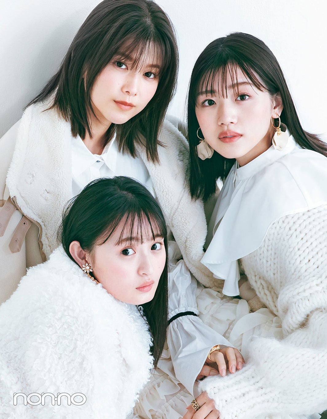 櫻坂46渡邉理佐・日向坂46佐々木美玲・乃木坂46遠藤さくら、3ショットで「non・no」初表紙 それぞれの印象明かす