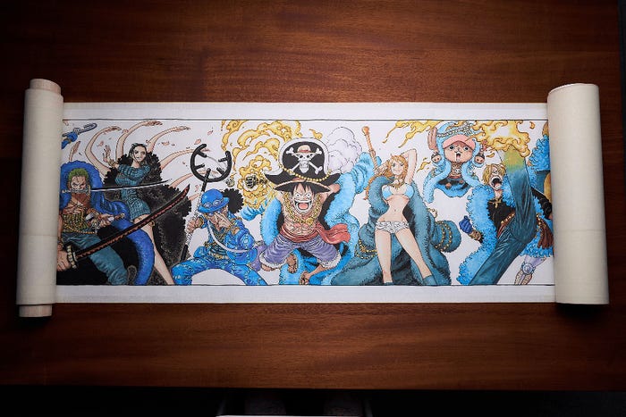 尾田栄一郎「ONE PIECE The Scroll 壱」(2024)(C)Eiichiro Oda / Shueisha Inc. All rights reserved. Photograph by Naoki Honjo