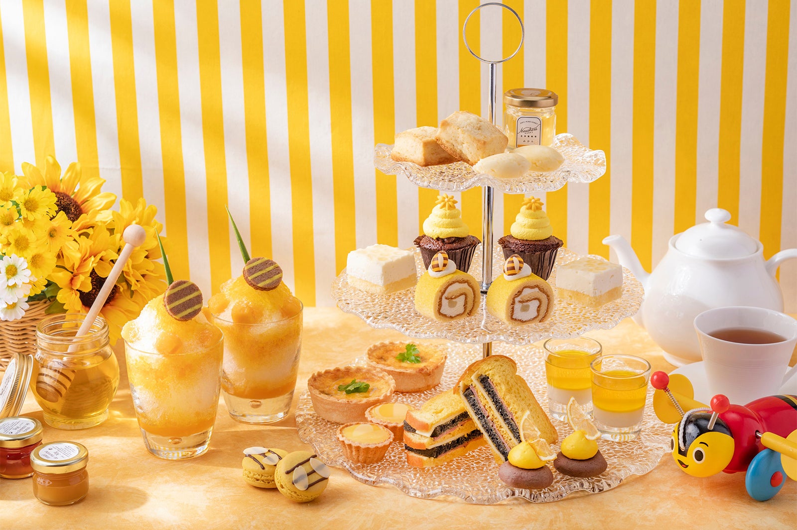 ハチミツづくしのアフタヌーンティー／画像提供：ストリングスホテル東京インターコンチネンタル