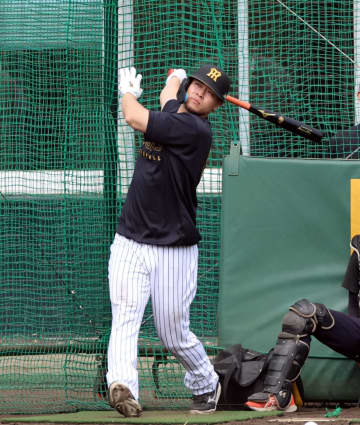 阪神 佐藤輝明がバックスクリーン越えの強烈弾！球場どよめく 5連発含む今キャンプ最多18本 WBCへ上々準備