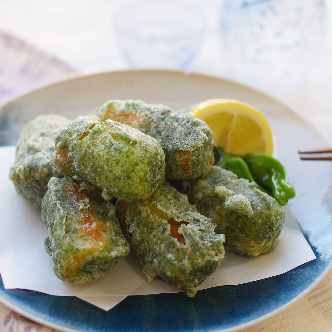 とろ〜りおもちをIN!ちくわのもちもち磯辺揚げ