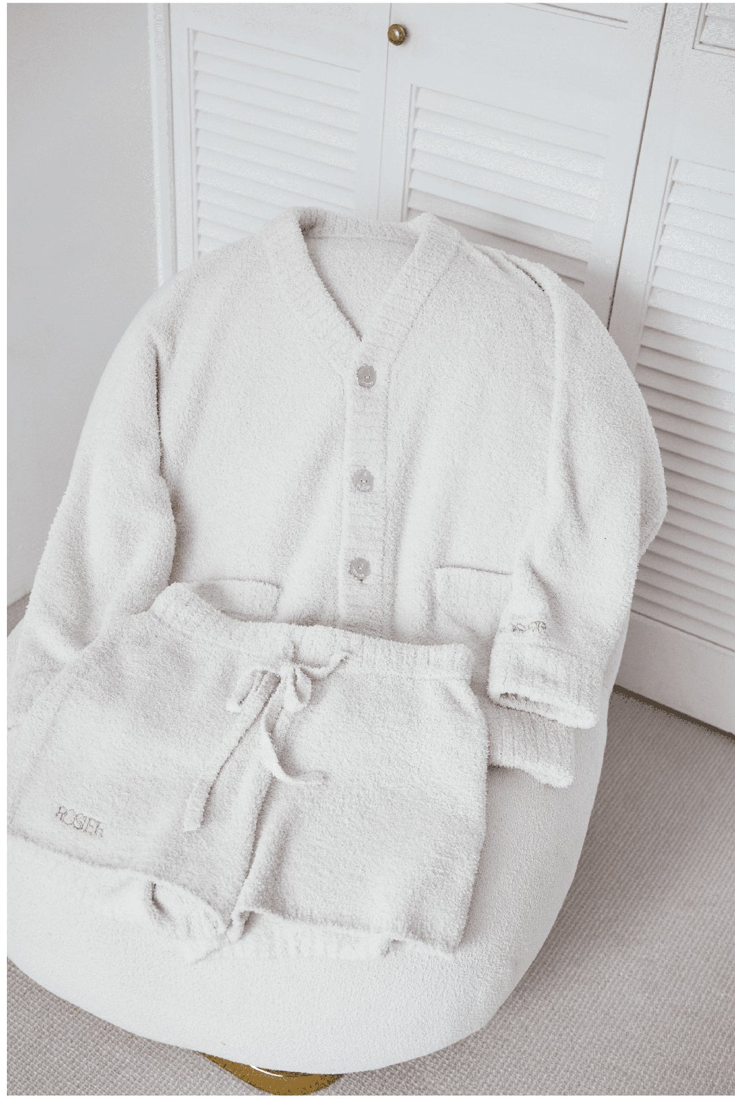 ROSIER Comfy Boyfriend Cardigan、Short Pants（提供写真）
