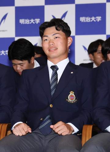 阪神は榊原七斗をドラ1で一本釣り！明大の“近本2世”に藤川監督「名字に阪神の『神』が入っていた。縁があるんじゃないかと。長い活躍見込める」