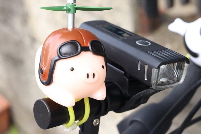 自転車ハンドル延長ブラケット　使用例