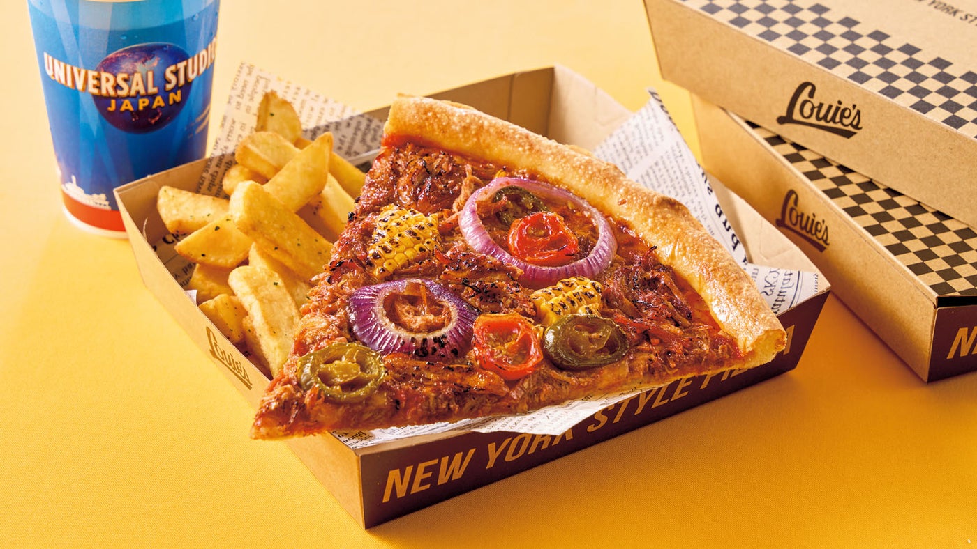 プルドポーク＆チキン・スパイシー BBQ ピッツアセット／画像提供：ユニバーサル・スタジオ・ジャパン