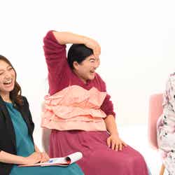 左から公認心理師・山名裕子氏、ガンバレルーヤ・よしこ、ゆきぽよ（提供写真）