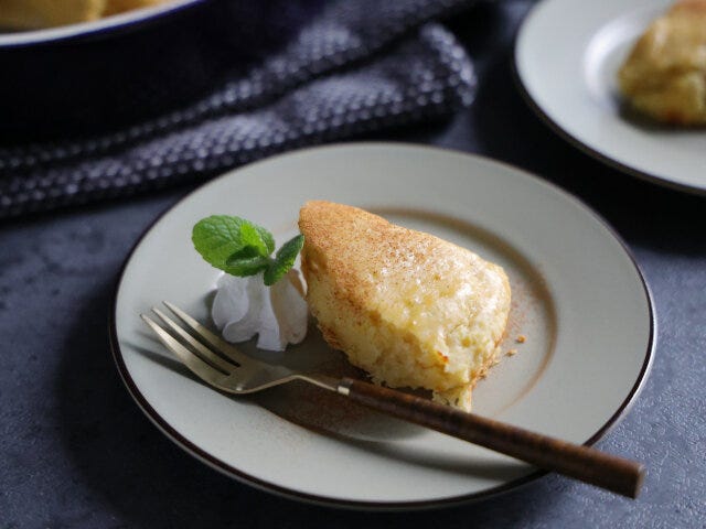 食べる前にシナモンパウダーを振ったら、出来上がり。 食べる前にシナモンパウダーを振ったら、出来上がり。