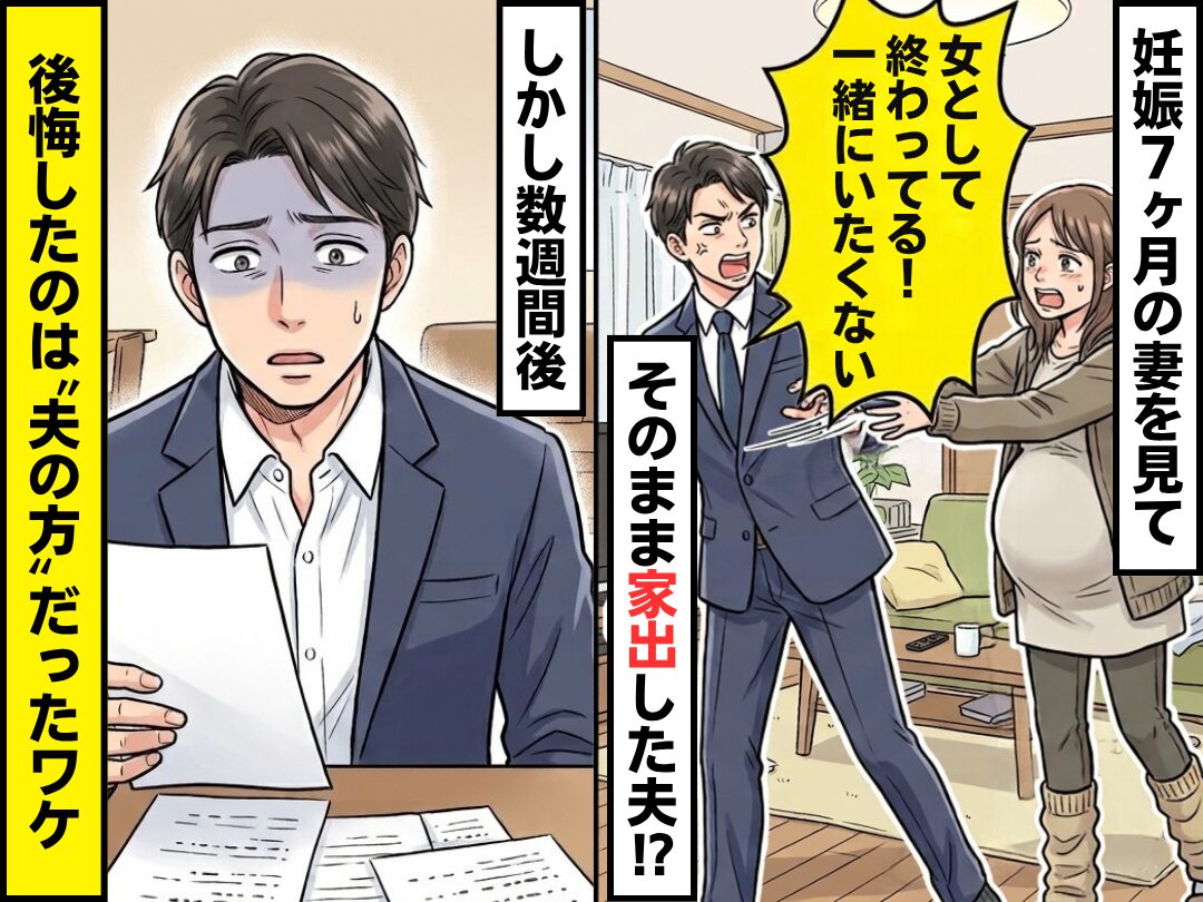 妊娠7ヶ月の妻が「女として終わってる」から家出した夫！？しかし数週間後⇒後悔したのは“夫の方”だったワケ