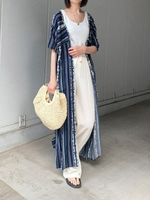 ワンピース　コーデ　体型カバー