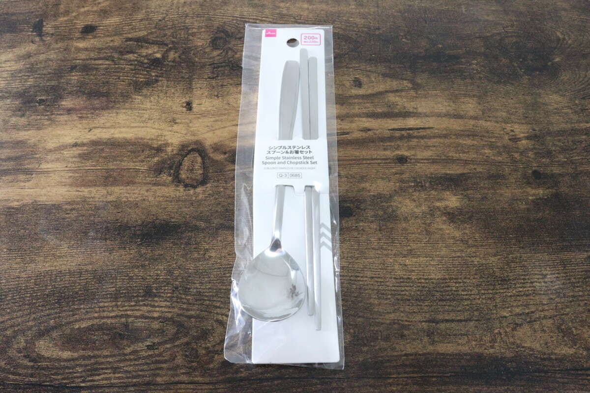 シンプルステンレススプーン&お箸セット パッケージ シンプルステンレススプーン&お箸セット パッケージ