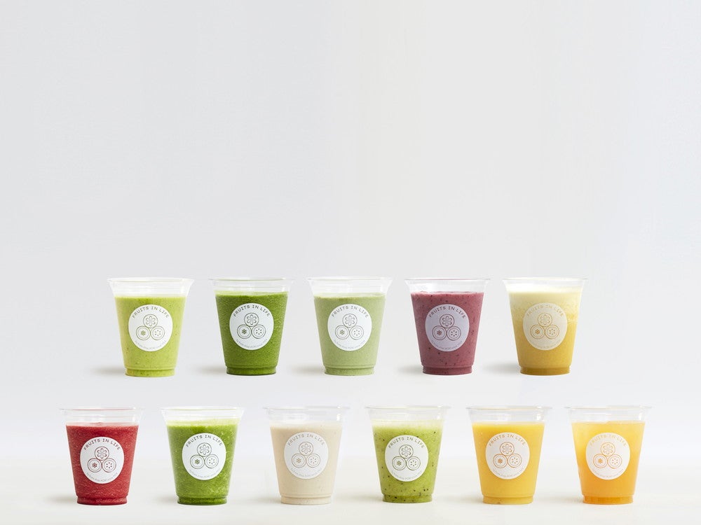 スムージー全11種類 Mサイズ550円、Lサイズ700円（税抜）～／画像提供：青木フルーツホールディングス