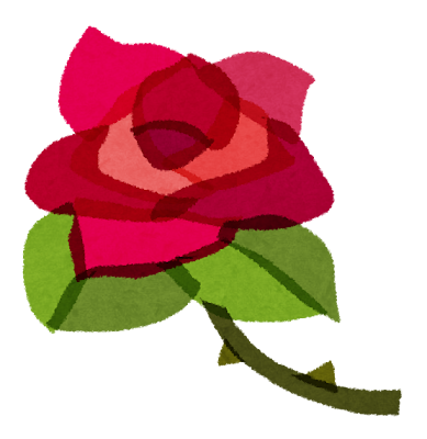 花のイラスト「薔薇一輪」