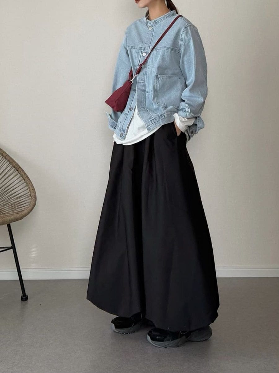 デニムジャケットのコーデ1