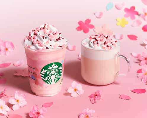 スタバ「さくら ミルクプリン フラペチーノ」「さくら ミルク ラテ」登場、もっちりミルクプリンをフラペにIN
