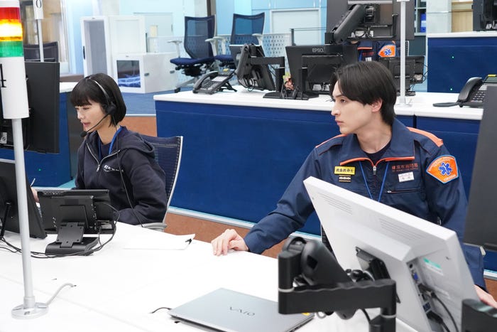 見上愛、一ノ瀬颯「119エマージェンシーコール 」第3話(C)フジテレビ