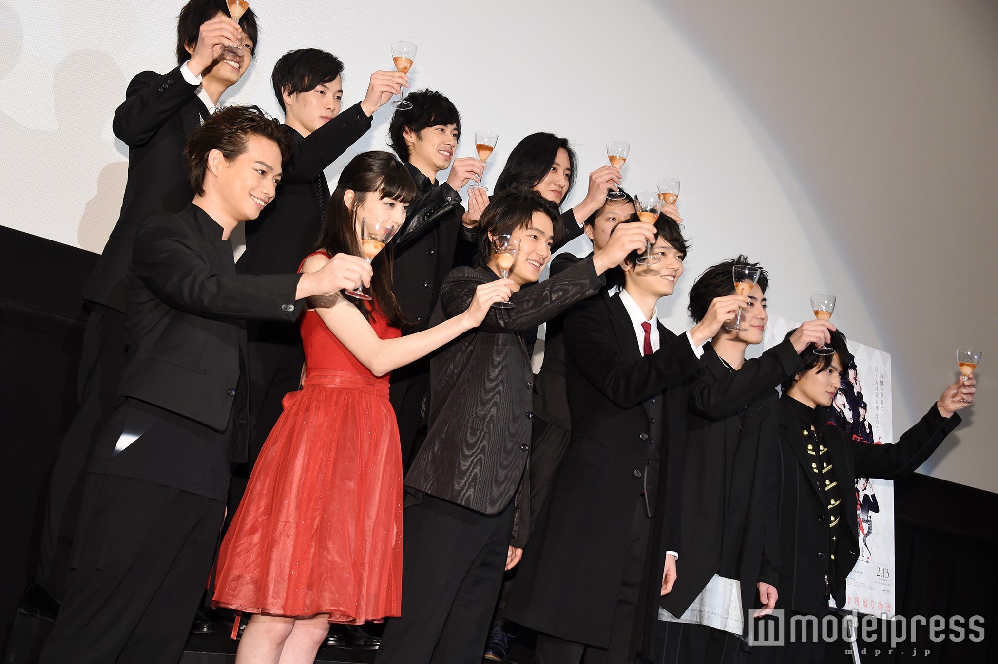 “ライチ”ジュースで乾杯／映画『ライチ☆光クラブ』プレミア上映イベント（C）モデルプレス