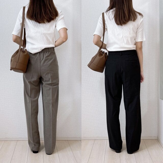 GU　ユニクロ　タックワイドパンツ　違い　比較