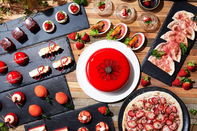JWマリオット・ホテル奈良のイチゴスイーツブッフェ2024、和MIXのメニュー&ブランドイチゴ食べ比べ