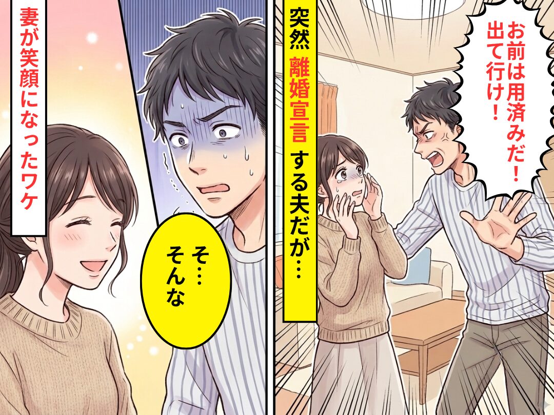 夫の顔色をうかがい続けた妻。しかし「お前は用済み！出て行け！」その瞬間⇒笑顔になった“本当のワケ”