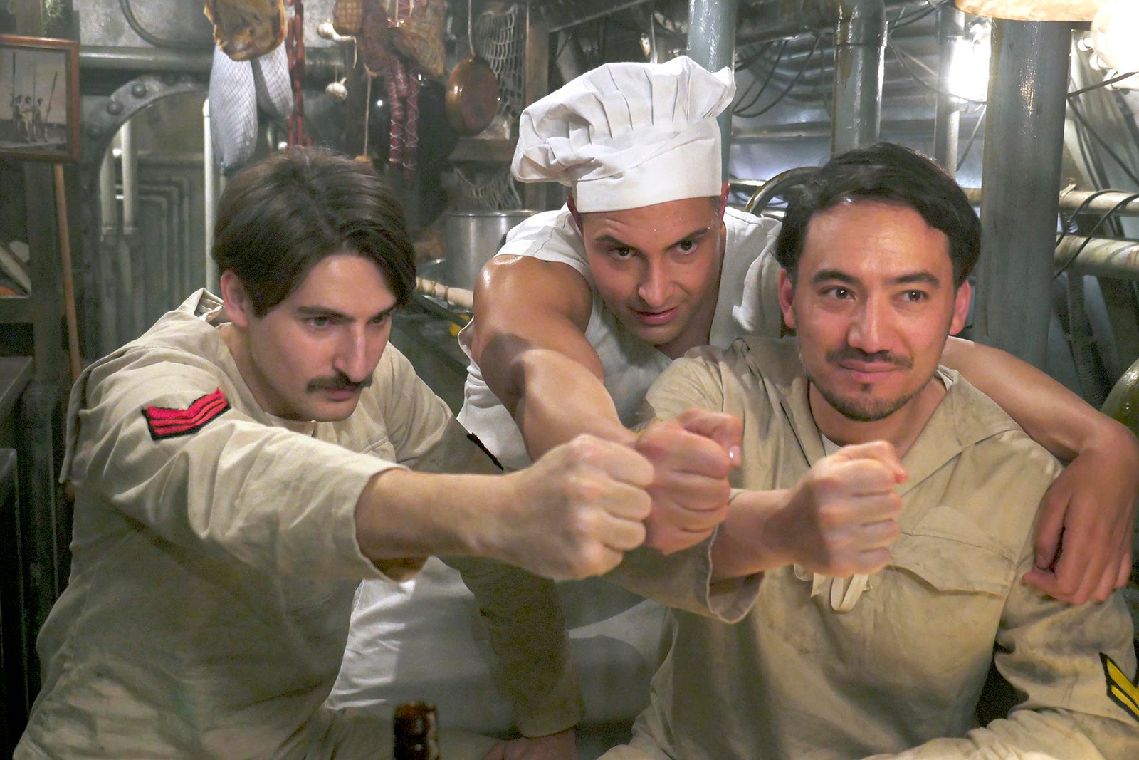 （左から）ペッペ、パオロ、ベリッシモ・フランチェスコ （C）フジテレビ