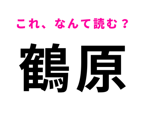 「鶴原」はなんて読む?大阪府にある駅名!