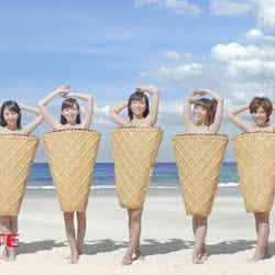 左から:菜乃花、加藤沙耶香、杉原杏璃、吉木りさ、ローラ・チャン、野田彩加、次原かな(新CM「ザクリッチガールズ」篇)