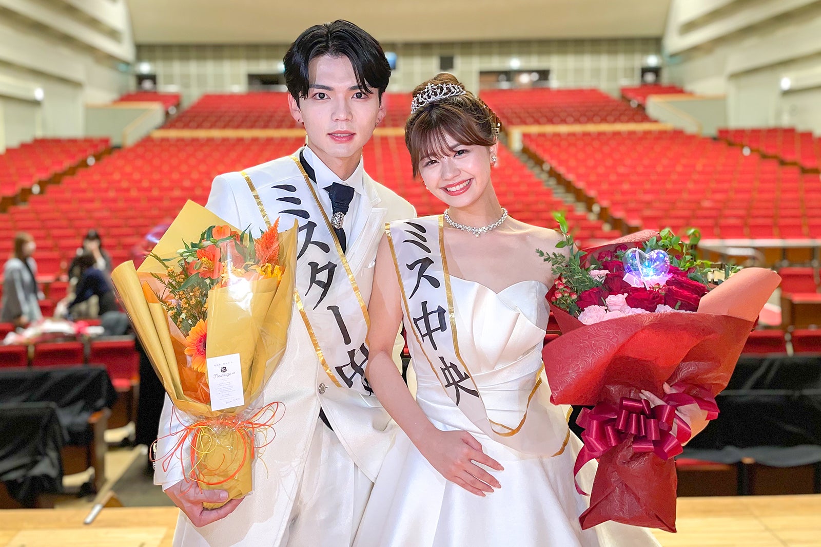 「Mr. & Miss Chuo Contest 2022」グランプリ柏木智貴さん、加藤愛梨さん（提供画像）