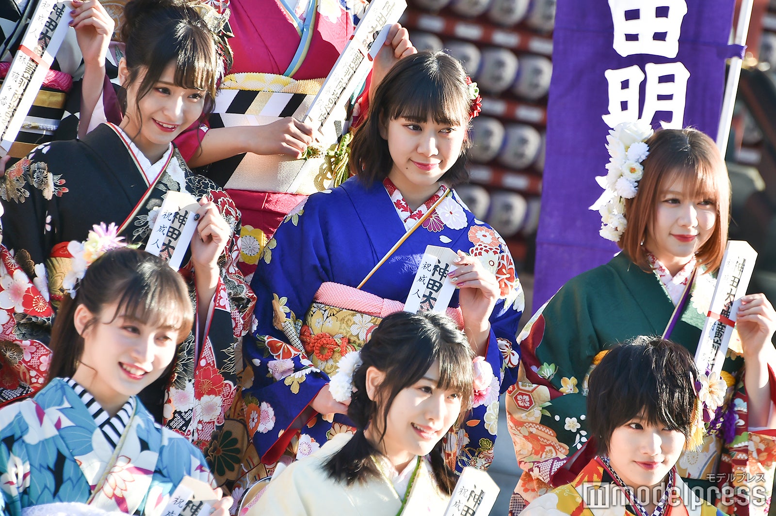 清水里香、井田玲音名、村重杏奈／AKB48グループ成人式記念撮影会 （C）モデルプレス