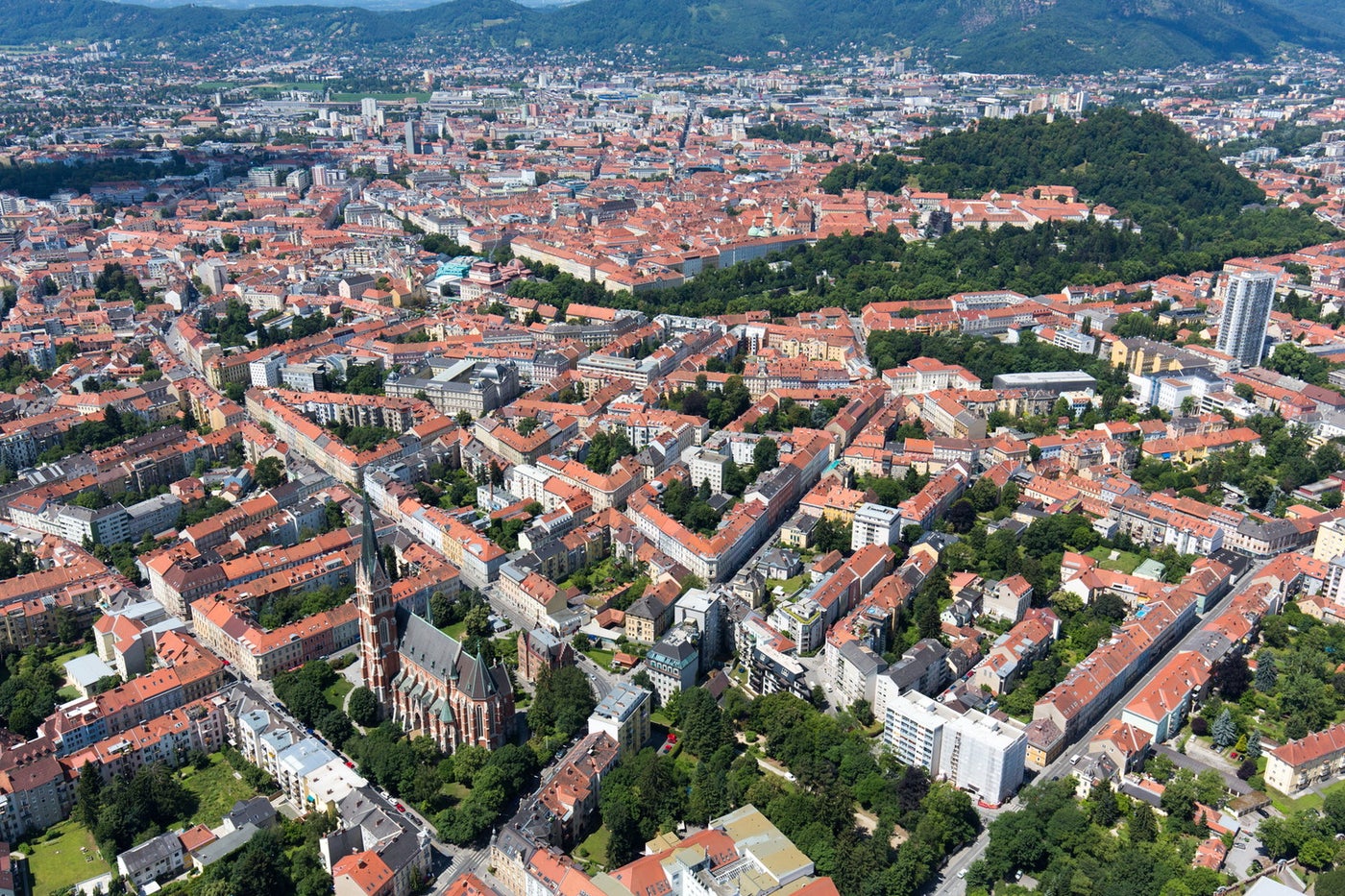 グラーツの赤屋根（C）Graz Tourismus/ Harry Schiffer Fotograf