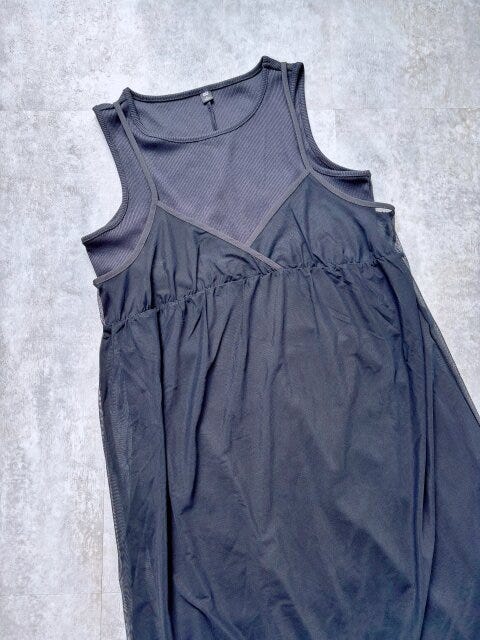 GU　2ピースチュールワンピース　BLACK