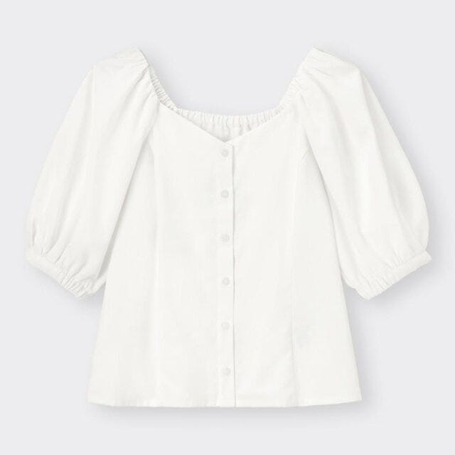 GU　トップス　ブラウス　パフスリーブブラウス