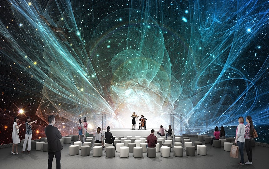 多目的ドームシアターイメージ／画像提供：コニカミノルタプラネタリウム