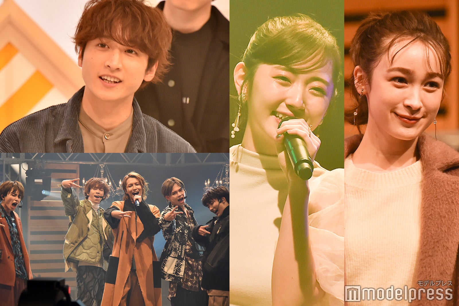 （左上から時計回りに）小関裕太、鈴木愛理、藤井サチ、超特急「神戸コレクションザニューリアリティー」 （C）モデルプレス