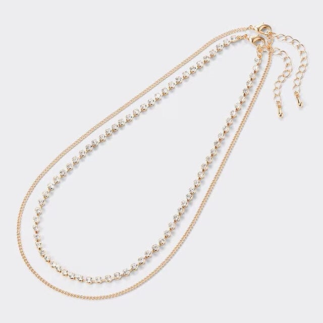 ビジューネックレスセット　ゴールド