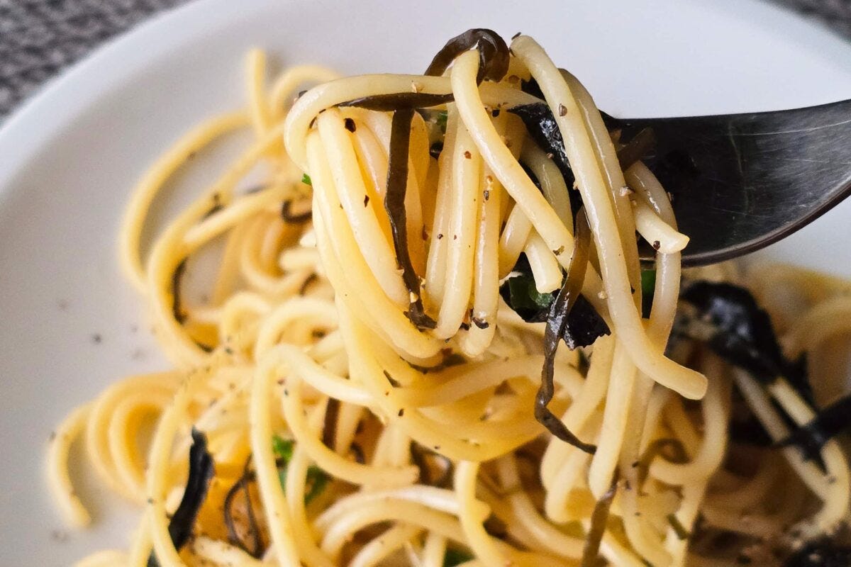 塩昆布パスタ