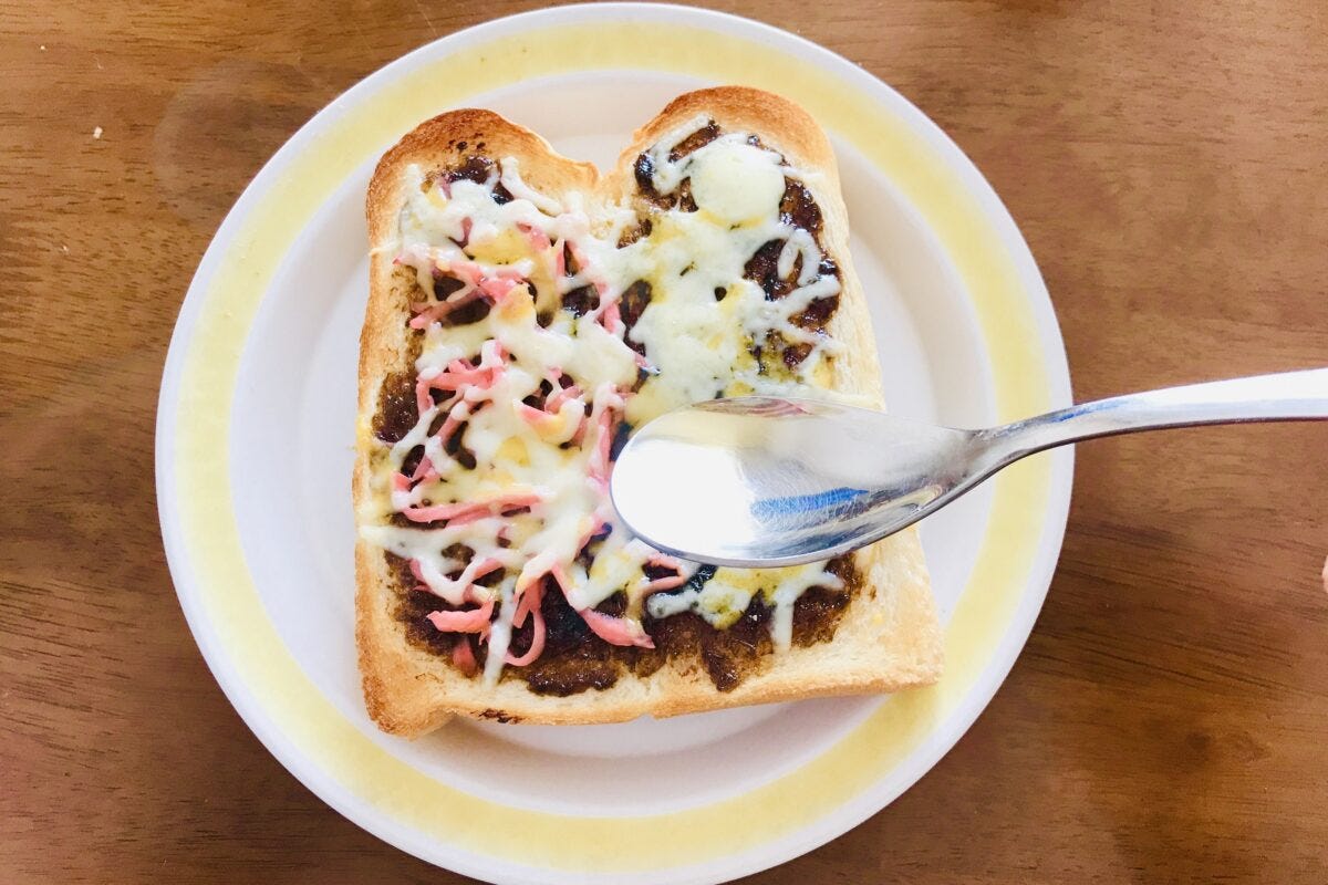 佃煮チーズトースト