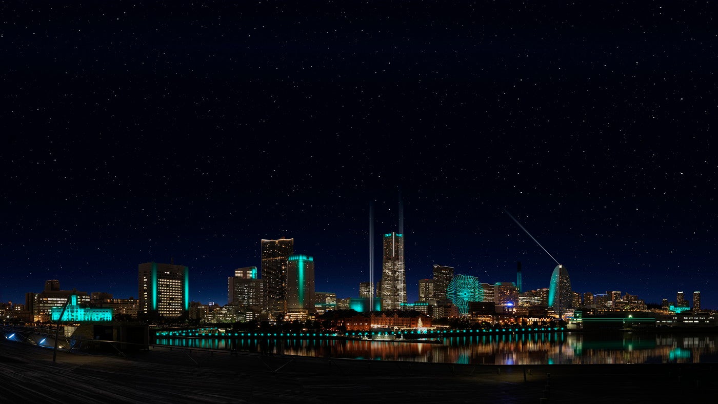 ヨルノヨ-YOKOHAMA CROSS NIGHT ILLUMINATION-／画像提供：横浜市