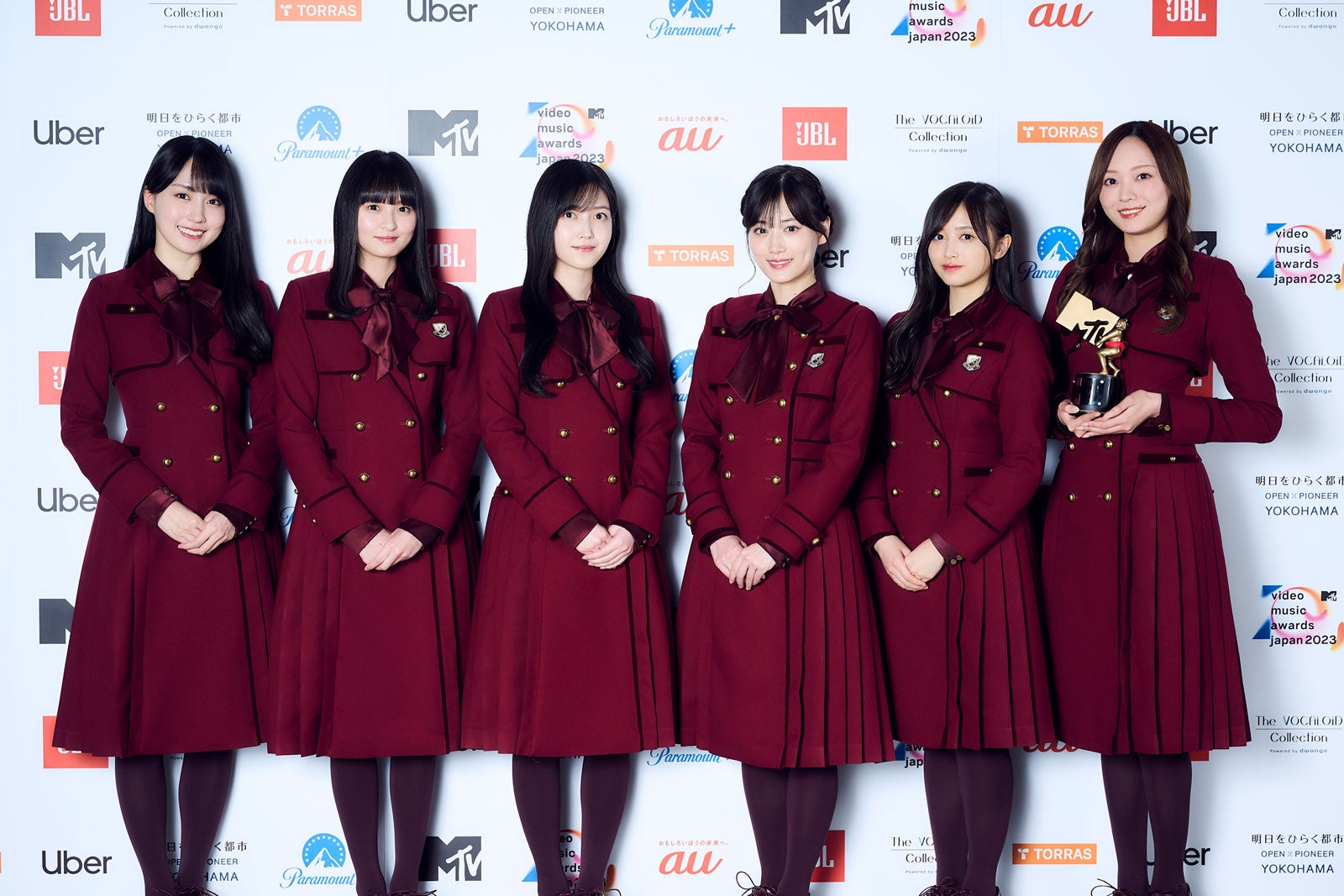 賀喜遥香、遠藤さくら、久保史緒里、山下美月、井上和、梅澤美波／乃木坂46（撮影：田中聖太郎）