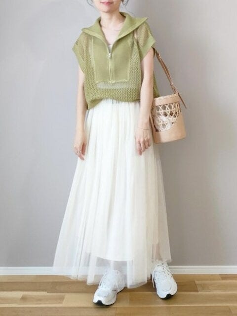 淡色コーデ　夏